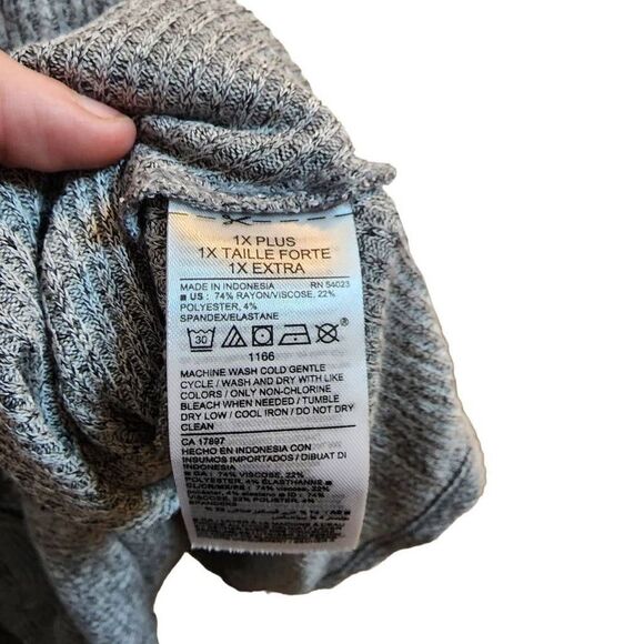 Old Navy NWT Super Soft 1X Gray Wrap Front Midi Skater Dress - Picture 6 of 10